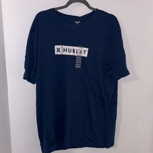 Men’s Hurley XL Boot amp Box logo tee navy NWT